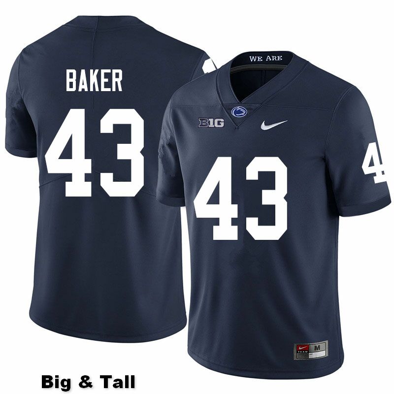 NCAA Nike Men's Penn State Nittany Lions Trevor Baker #43 College Football Authentic Big & Tall Navy Stitched Jersey LUT7098MV